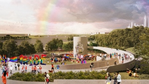 A rendering of the winning design proposal for the LGBTQ2S+ National Monument that will be built in Ottawa. (Canadian Heritage) 