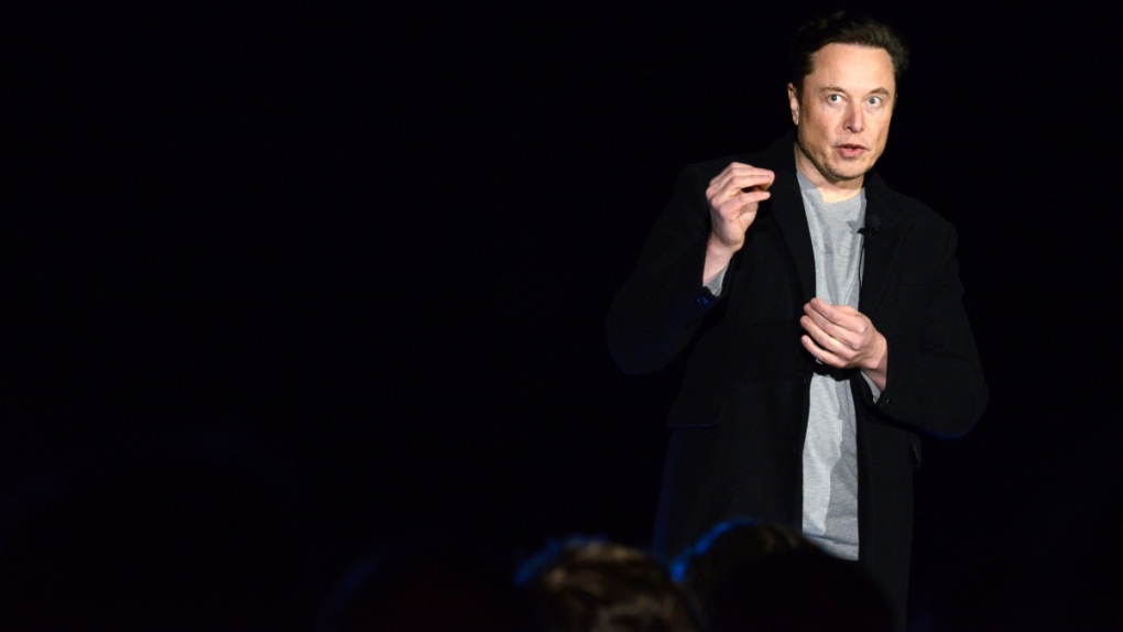 Elon Musk at a press conference