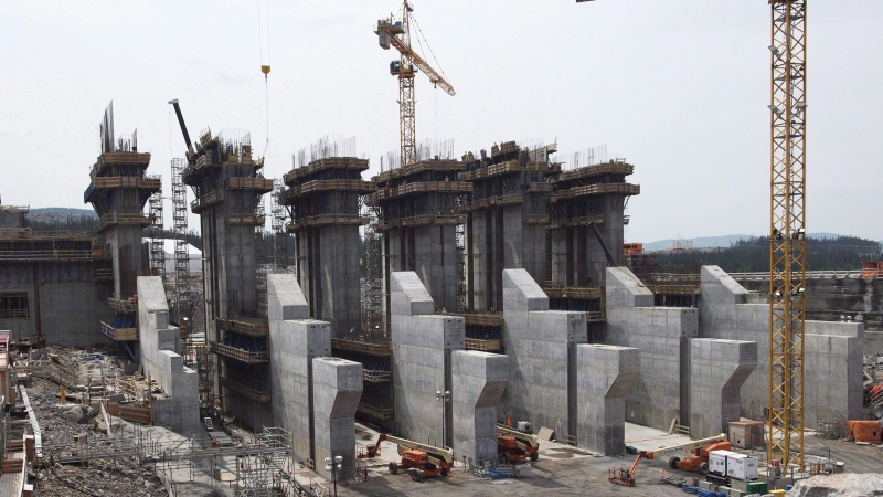 The construction site of the hydroelectric facility at Muskrat Falls, Newfoundland and Labrador is seen on Tuesday, July 14, 2015. (THE CANADIAN PRESS/Andrew Vaughan)