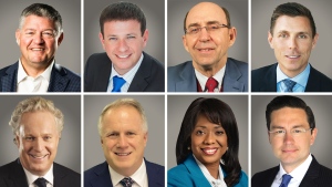 Scott Aitchison, Roman Baber, Joseph Bourgault, Patrick Brown, Jean Charest, Marc Dalton, Leslyn Lewis, and Pierre Poilievre are among those who've announced their Conservative Party leadership bid.
