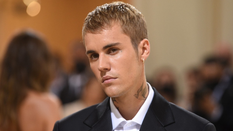 Justin Bieber attends The Metropolitan Museum of Art's Costume Institute benefit gala in New York, on Sept. 13, 2021. (Evan Agostini / Invision / AP) 