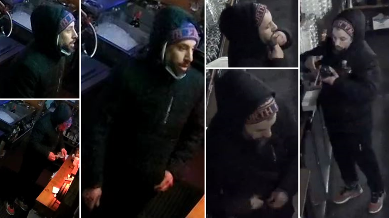 Ottawa police are asking for the public's help identifying this individual, who is suspected of breaking into several ByWard Market bars and restaurants in February 2022. (Handout/Ottawa Police Service)