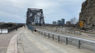 The Alexandra Bridge on Wednesday, April 6, 2022. The bridge is scheduled to be torn down and replaced over the next decade. (Natalie van Rooy/CTV News Ottawa)