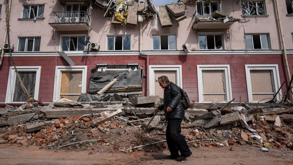 Destroyed building Ukraine