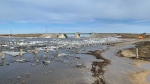 The Red River Floodway is pictured on April 7, 2022. (CTV News Photo Scott Andersson)