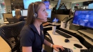 Police communicator Jessika Bolduc is dispatching police officers to a call regarding a possible impaired driver. (Tyler Fleming / CTV News Ottawa)
