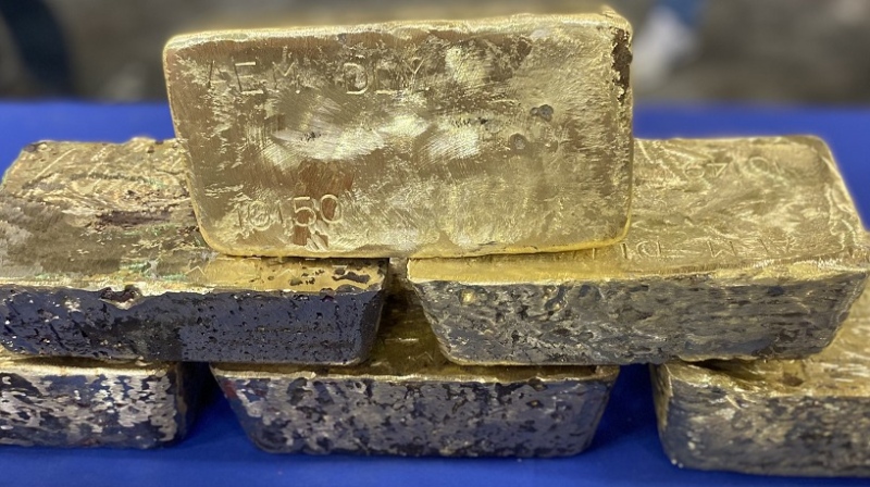 Gold bars at Detour Lake Mine in northern Ontario. (Agnico Eagle Mines)