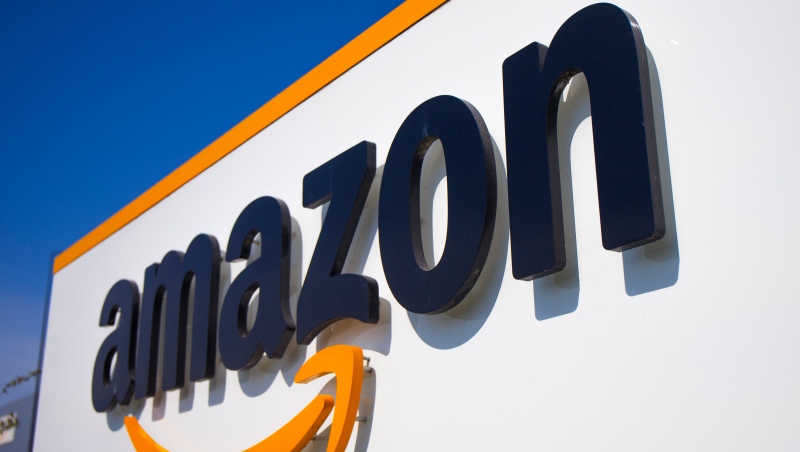 This April 16, 2020 shows the Amazon logo in Douai, northern France. O(AP Photo/Michel Spingler, File)