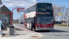 An OC Transpo bus at the Eagleson Park and Ride. (Dave Charbonneau/CTV News Ottawa)