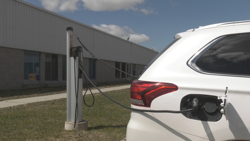 Electric vehicle charging stations in the Ottawa Valley (Dylan Dyson/CTV News Ottawa)