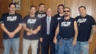 Mayor Sam Katz poses with members of Off the Street. 