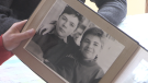 Andrey Sychev (L) and Denys Derzhavets (R) are pictured in this childhood photograph. (Catalina Gillies/CTV News)