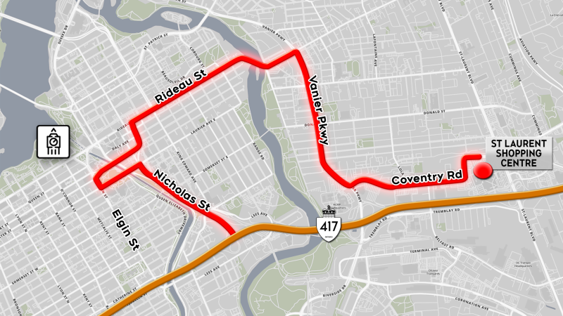 Ottawa police have shared the full planned route for the 'Rolling Thunder' motorcycle ride on Saturday.