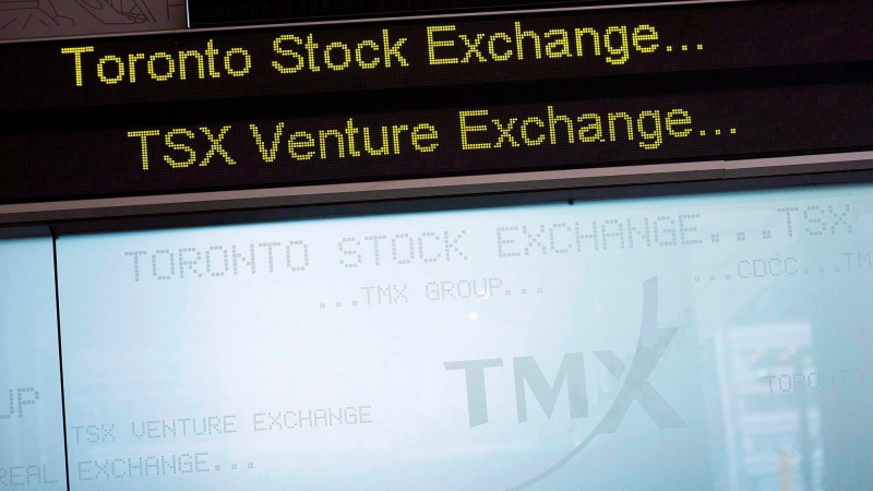 The Toronto Stock Exchange Broadcast Centre is pictured in Toronto on June 28, 2013.THE CANADIAN PRESS/Aaron Vincent Elkaim 