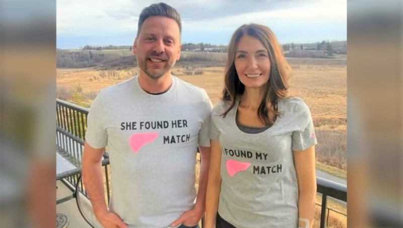 Karla Frisko (right) and Scott Watson (left) are co-workers, but Frisko admits the pair were "basically strangers" when Watson offered to give her a donation she'd been desperately searching for.
