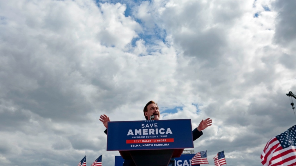 MyPillow CEO Mike Lindell at a Trump rally