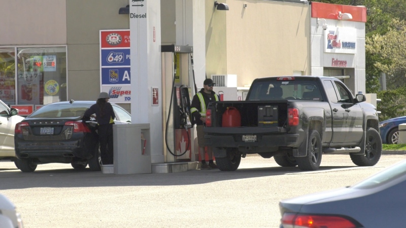 Motorists in eastern Ontario are paying record prices to fill up the gas tank. (Nate Vandermeer/CTV News Ottawa)