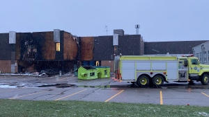 Fire crews on scene after an early morning fire broke out at the Foundations for the Future South High School Campus in Acadia.