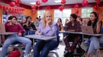 This image released by Netflix shows, from left, Joshua Colley as Yaz, Avantika as Janet, Rebel Wilson as Stephanie Conway, Michael Cimino as Lance and Jade Bender as Bri Loves in a scene from "Senior Year." (Boris Martin/Netflix via AP)