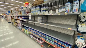 Baby formula shortage at a Toronto store. (CTV News Toronto/ Sean Leathong)
