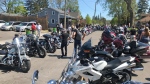 Lines of motorcycles are seen in Port Dover on May 13, 2022. (Dan Lauckner/CTV Kitchener)