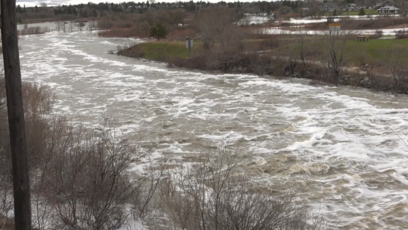 River surging in Westman community