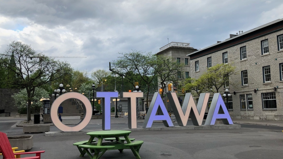 Cloudy Ottawa Sign spring weather