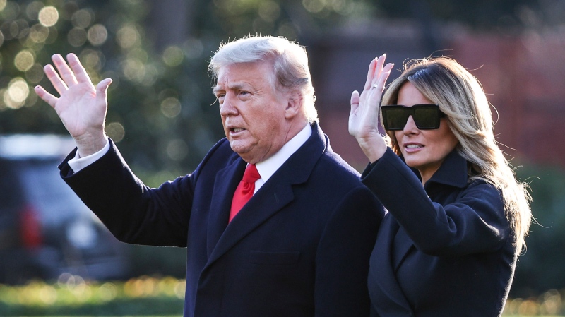 Melania Trump and Donald Trump wave in this undated photo. (Tasos Katopodis/Getty Images)