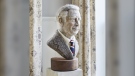 A wool sculpture of Prince Charles by Manitoban artist Rosemarie Péloquin is shown in a handout photo. The Prince of Wales is set to be greeted by his own "woolly doppelgänger" when he arrives in Canada on May 17. (THE CANADIAN PRESS/HO-Valerie Wilcox)