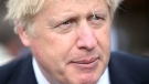 U.K. Prime Minister Boris Johnson in Stoke on Trent, England, on May 12, 2022. (Oli Scarff / Pool Photo via AP)