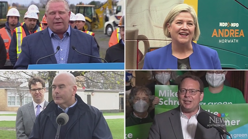 Ontario leaders in televised debate Monday night