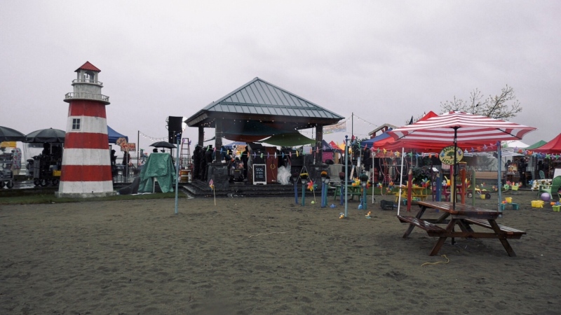 Chesapeake Shores is seen filming at Parksville Community Beach. (CTV News)
