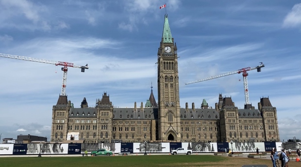 A lengthy construction project on Parliament Hill has forced the Ministry of Canadian Heritage to move the main stage for Canada Day celebrations this year to LeBreton Flats, away from Parliament Hill. (Leah Larocque/CTV News Ottawa)