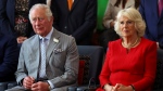 Prince Charles and Camilla, Duchess of Cornwall visit Canada House in London, May 12, 2022. (Hannah McKay/Pool Photo via AP)