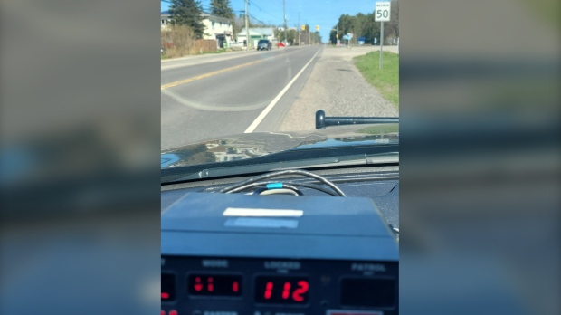 Southern Georgian Bay OPP clock a motorist travelling 112 km/h in a 50 km/h zone in Wyevale, Ont. (Twitter: @OPP_CR)