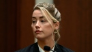 Actor Amber Heard testifies in the courtroom at the Fairfax County Circuit Courthouse in Fairfax, Va., Tuesday, May 17, 2022. (Brendan Smialowski/Pool photo via AP) 
