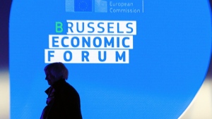 U.S. Treasury Secretary Janet Yellen at the Brussels Economic Forum 2022, on May 17, 2022. (Olivier Matthys / AP) 