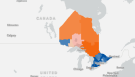 A map created and powered by Esri showing voter segmentation in Ontario as well as the 2018 election results.