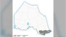 Environment Canada has issued a frost warning for several areas in the northeast following hot and dry conditions over the weekend. Photo courtesy of Environment Canada.