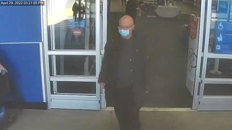 York Regional Police have released this image of a suspect wanted after a car was vandalized with derogatory graffiti at a Walmart parking lot in Markham. (YRP handout)