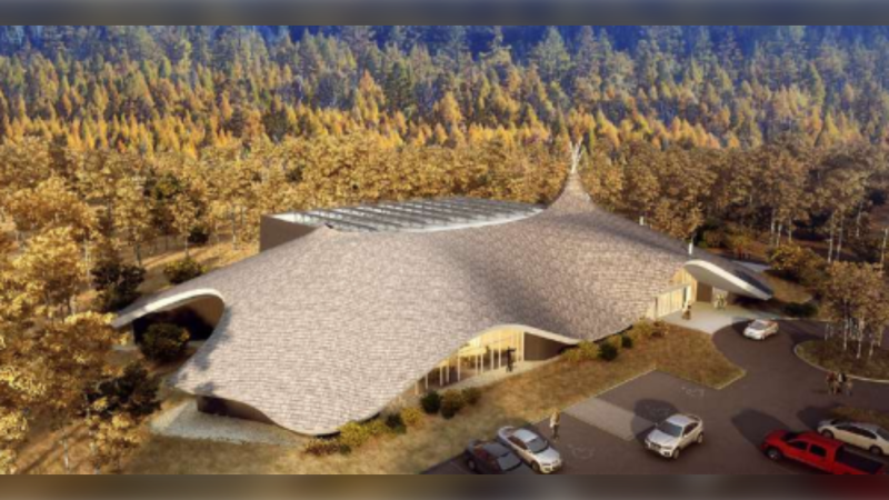 Saulteau First Nation's image of the new cultural and recreation centre being built