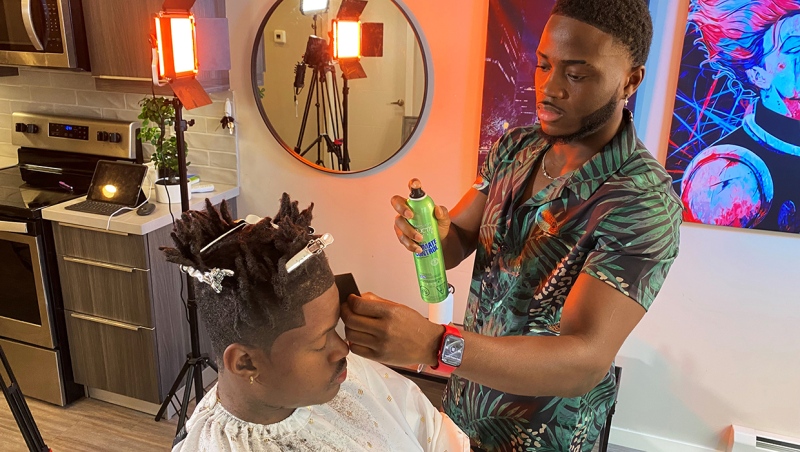 With the handle @DocDami, Sulola commands a  Tik Tok following  of 3.6 million followers.  Fans of his haircuts have flown him to Los Angeles. Atlanta, and San Francisco to trim their locks. He’s preparing to head to Europe.