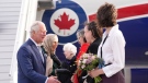 Prince Charles and Camilla, Duchess of Cornwall are greeted as they arrive in Ottawa as part of a three-day Canadian tour, Tuesday, May 17, 2022. (Paul Chiasson/THE CANADIAN PRESS)