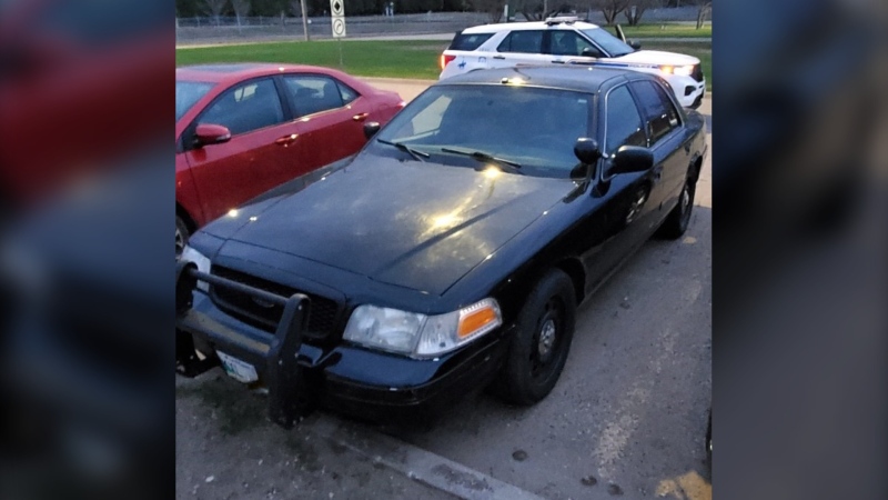 RCMP arrested a Manitoba man who had equipment on his vehicle that made it resemble an off-duty police car. (Image source: Manitoba RCMP)