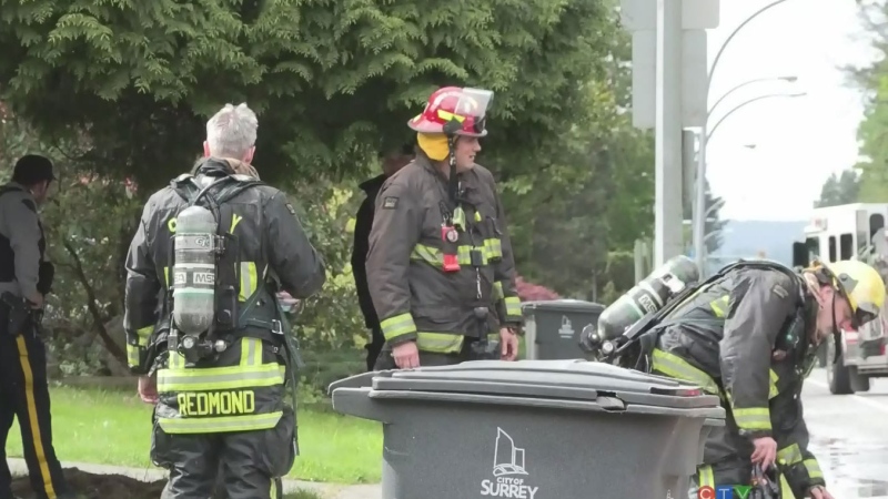 House fire in Surrey sends 1 to hospital