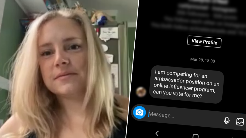 Bianca Havenga says she received a message similar to the one pictured here from someone appearing to be her co-worker about two weeks ago. By the end of the day, Havenga's own Instagram account had been stolen in Windsor, Ont. on Wednesday, May 18, 2022. (Sanjay Maru/CTV News Windsor)