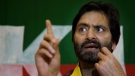 Jammu Kashmir Liberation Front (JKLF) chairman Yasin Malik speaks during a press conference in Srinagar, Indian-controlled Kashmir on May 27, 2015. An Indian court on May 19, 2022 convicted the top Kashmiri separatist leader in a terrorism-related case and said his punishment will be announced next week. Judge Praveen Singh tried him on charges of terrorist acts, raising funds, conspiracy, a member of a terrorist organization, and criminal conspiracy and sedition. (AP Photo/Dar Yasin, File)