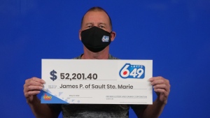James (Jim) Penfold won $52,201.40 with his March 5 Lotto 6/49 lottery ticket. May 19/22 (OLG)