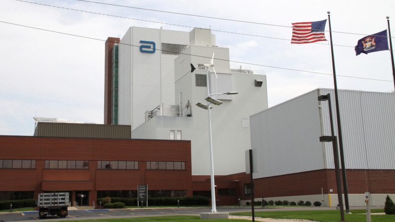 Abbott Laboratories manufacturing plant is shown in Sturgis, Mich., Sept. 23, 2010. (Brandon Watson/Sturgis Journal via AP, File)