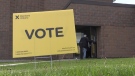Advanced polls are now open including the one at Westview Baptist Church in London, Ont., May 19, 2022. (Gerry Dewan/CTV News London)